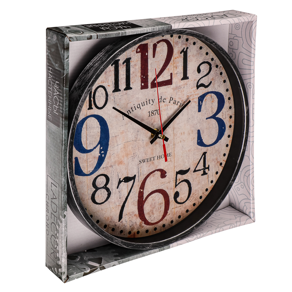 LADECOR CHRONO Часы настенные, круглые, 28 см, арт.09-54, арт.№ 581-095