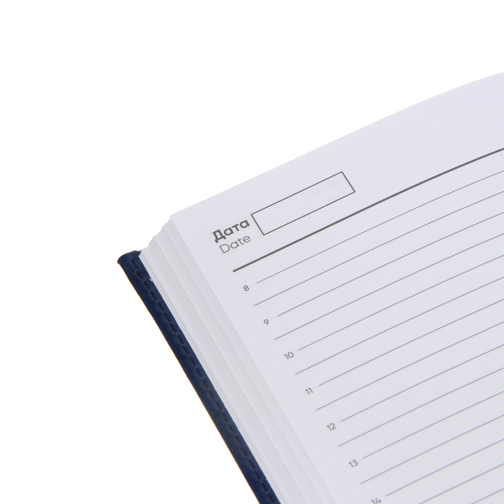 Ежедневник недатированный "БИЗНЕС" А5, 320 стр., тв.обл.с поролоном, искусственная кожа, синий, арт.№ 572-126