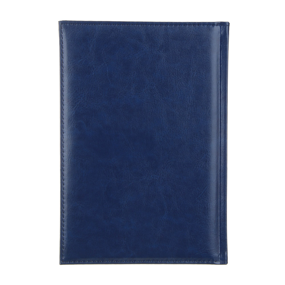 Ежедневник недатированный "БИЗНЕС" А5, 320 стр., тв.обл.с поролоном, искусственная кожа, синий, арт.№ 572-126