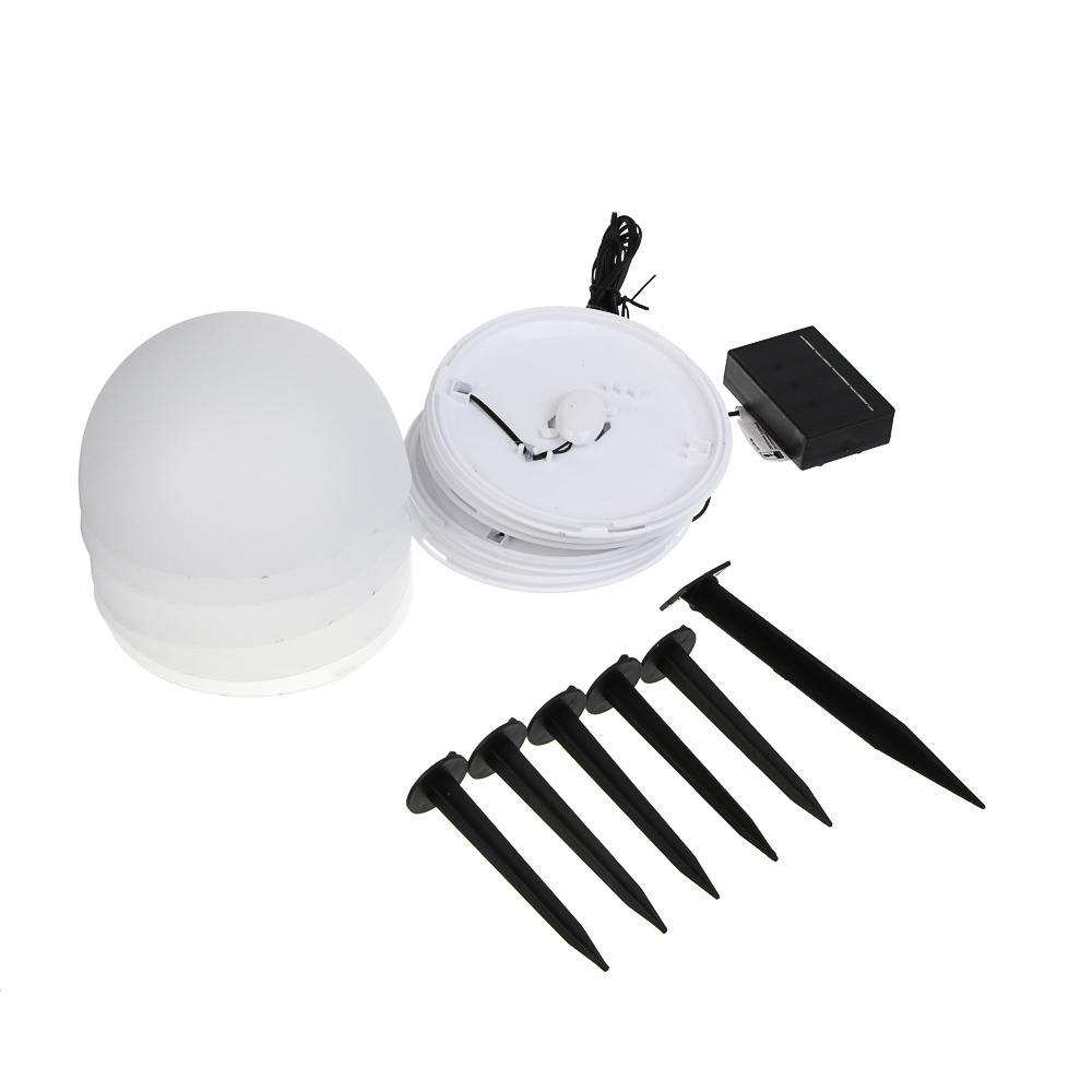 Светильник сад.на солн.батар. тм INBLOOM Полусфера, 5шт,15х16см,5LED,шампань,АА600mAh Ni-MH,1реж.,PP, арт.№ 475-356