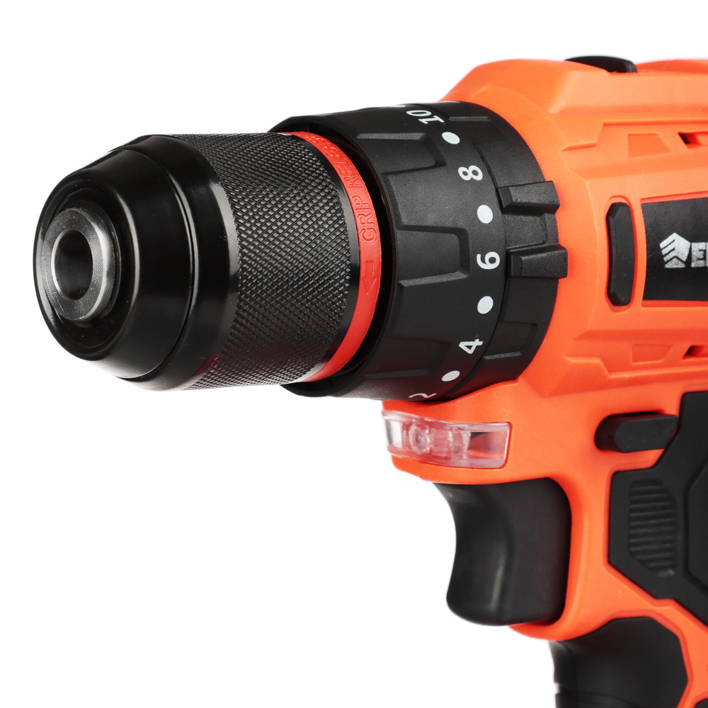 ЕРМАК Дрель-шуруповерт на АКБ, Бесщет., удар, 20В-2,0А Li-ion (1шт), з/у, мет.патр,45H*m, (ONE), арт.№ 691-050