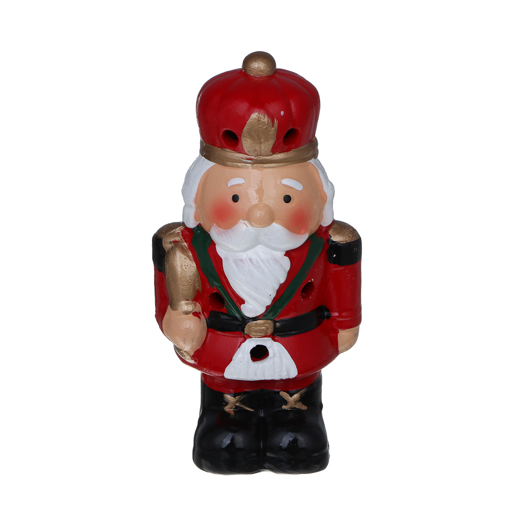 СНОУ БУМ Щелкунчик LED, 7,2x6,5x14,5 см, постоянное свечение, керамика, 2xLR44, арт.№ 396-230