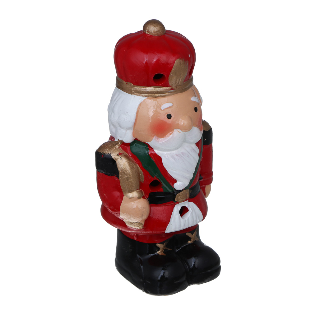 СНОУ БУМ Щелкунчик LED, 7,2x6,5x14,5 см, постоянное свечение, керамика, 2xLR44, арт.№ 396-230