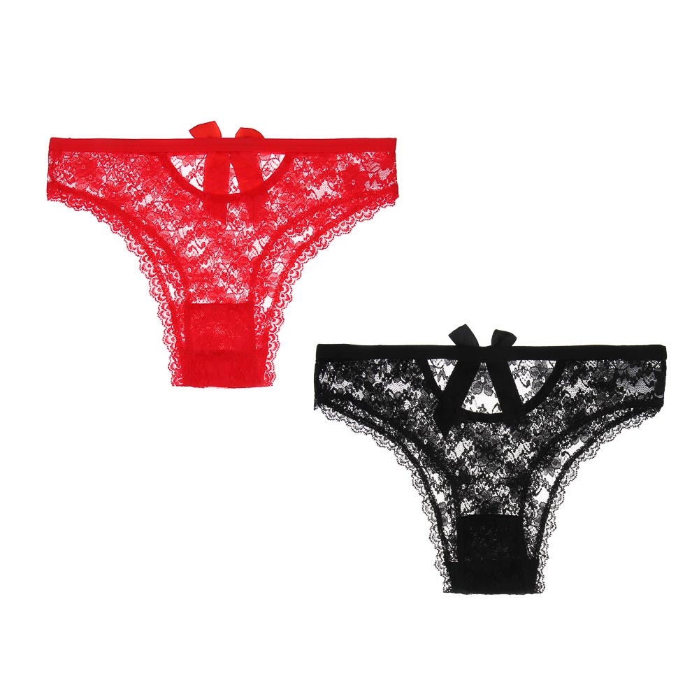 GALANTE Трусы женские с кружевом 2 шт, р.42, 95%вискоза, 5%спандекс, разноцветный, НГ2026-3, арт.№ 331-338