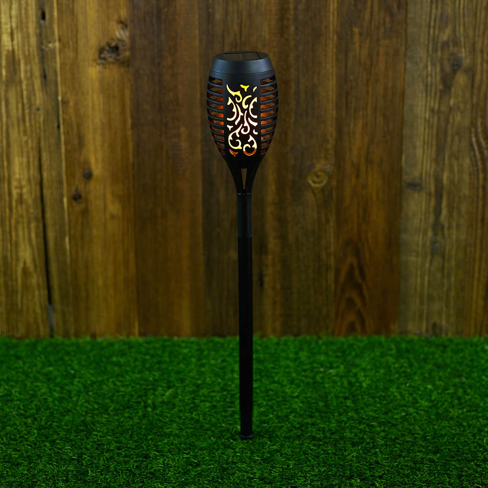 INBLOOM Фонарь садовый на солн.батарее, 50х7см, 12LED, пламя, 1x1.2V 2/3ААА 200mAh Ni-MH, PP, PS, арт.№ 475-320