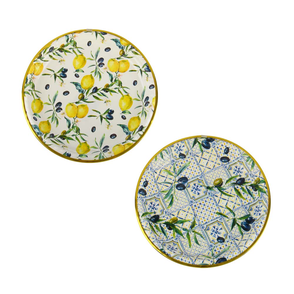 Поднос круглый Прованс, 27,5х2см, полипропилен, 2 дизайна, арт.№ 862-426