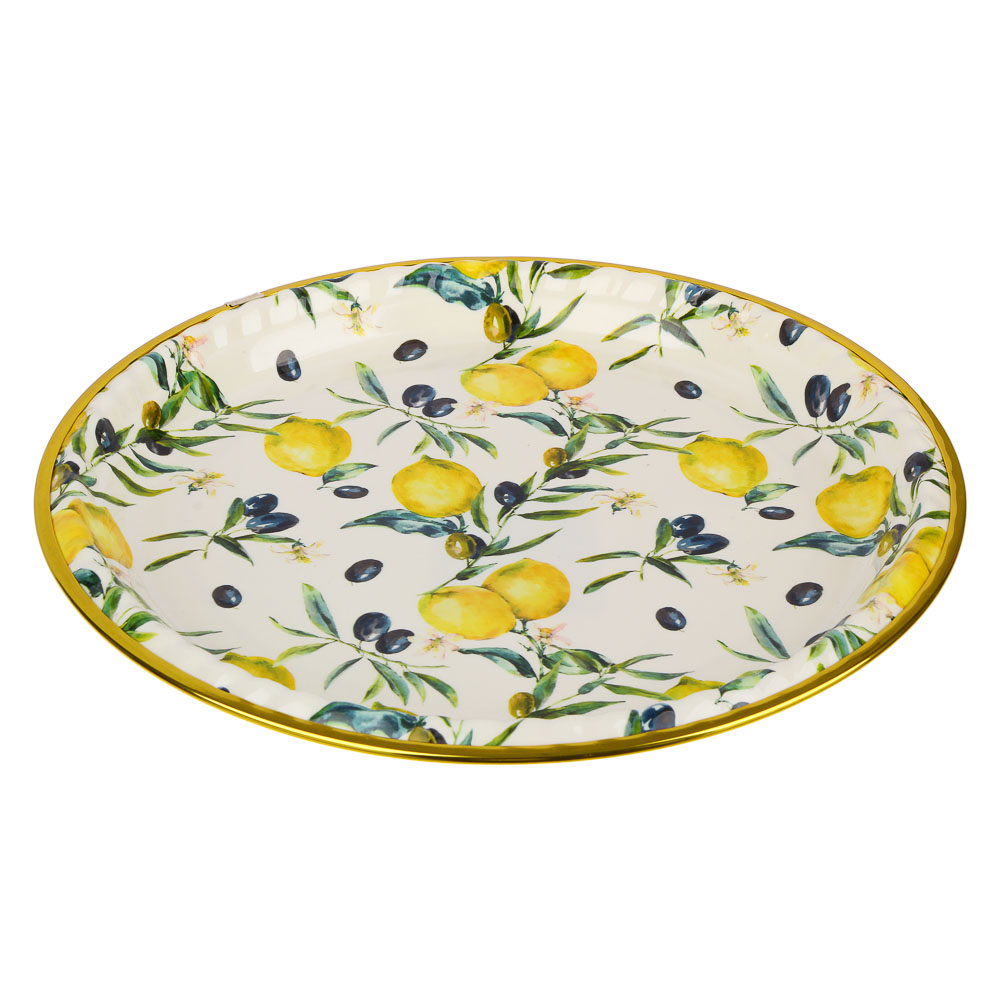 Поднос круглый Прованс, 27,5х2см, полипропилен, 2 дизайна, арт.№ 862-426