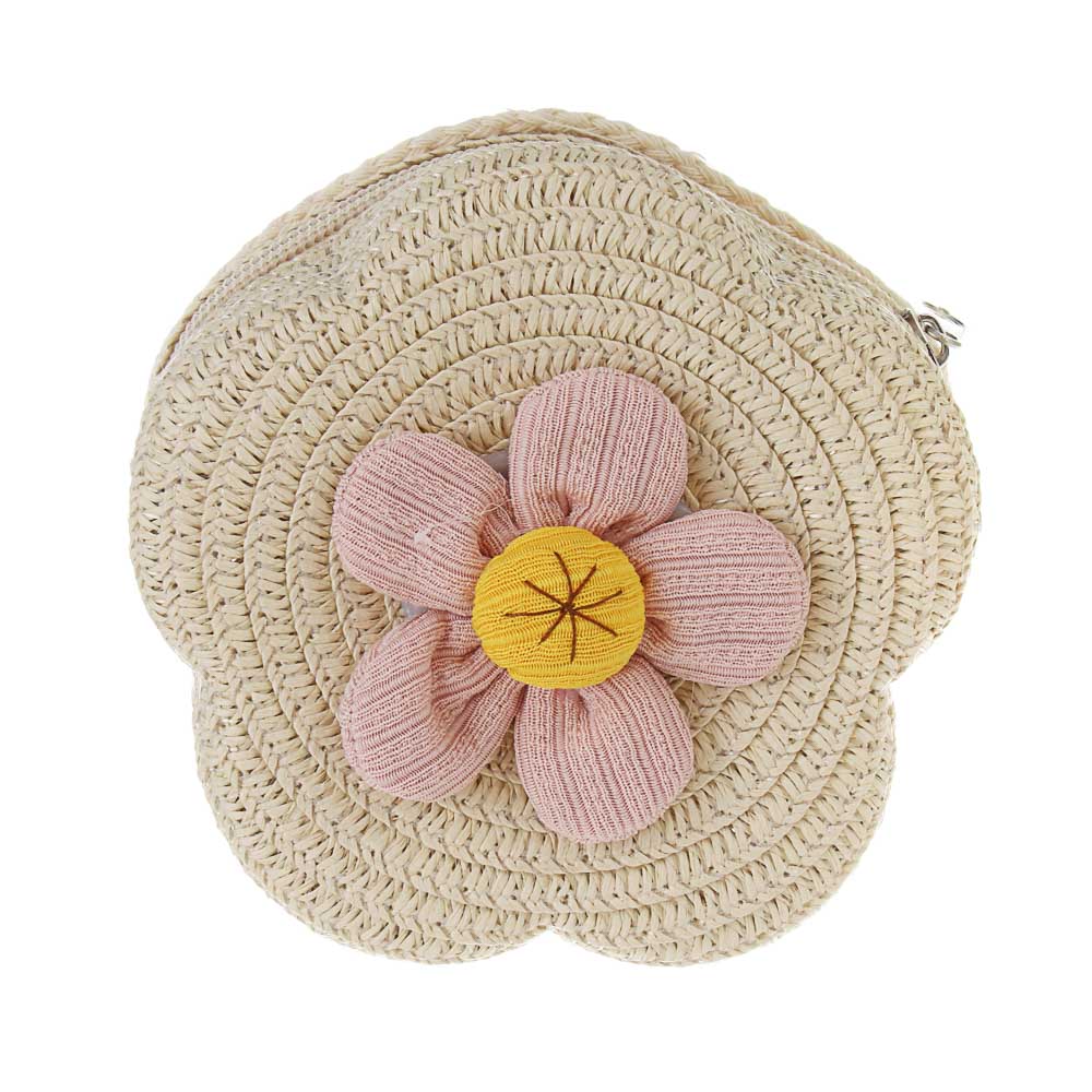 Сумка плетенная с декором на длинном ремне, тм ЮL, 11-12x6 см, папирус, полиэстер, арт.№ 328-319