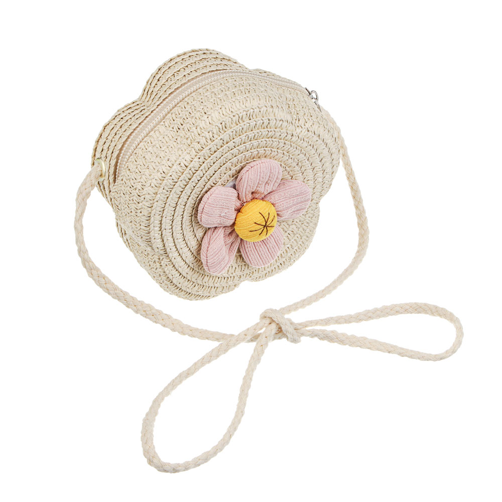 Сумка плетенная с декором на длинном ремне, тм ЮL, 11-12x6 см, папирус, полиэстер, арт.№ 328-319