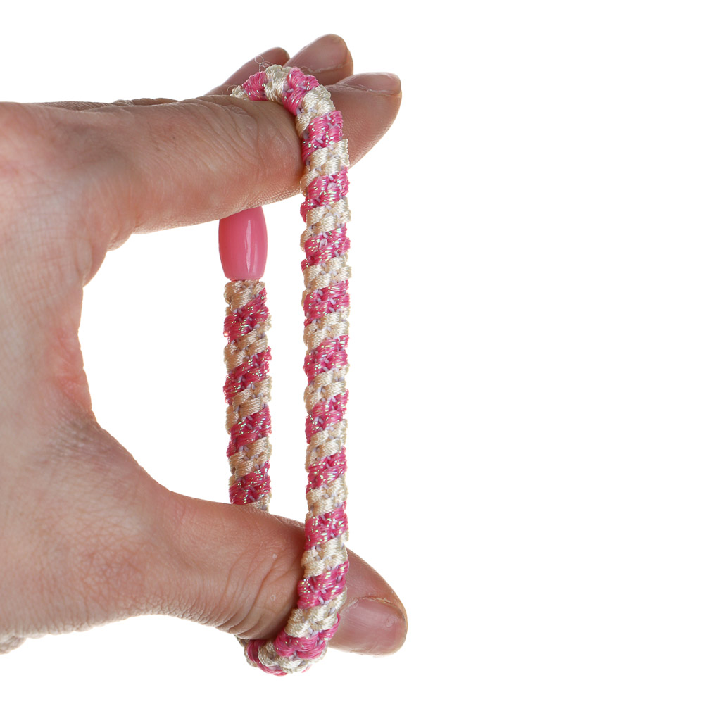 ЮНИLOOK Резинки детские для волос 2шт, полиэстер, 5,5см, 4 сочетания цветов #2, арт.№ 322-288