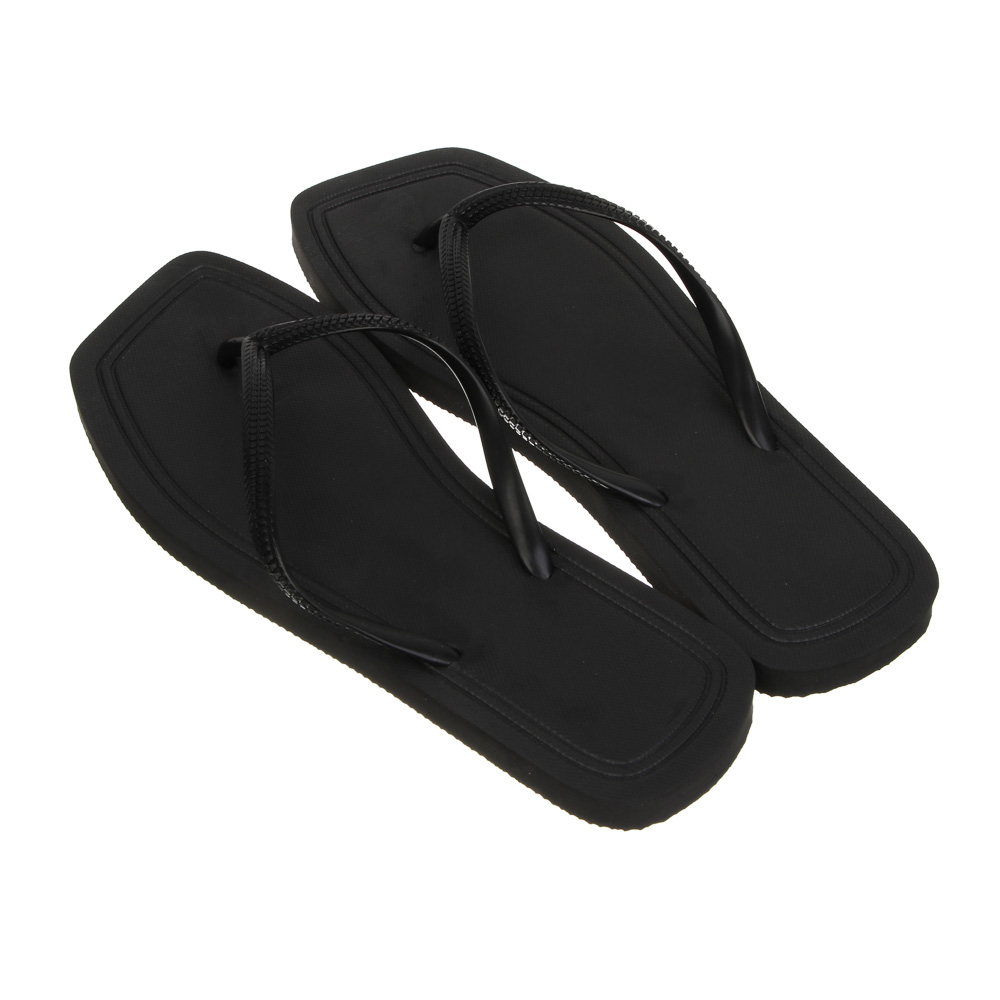 Сланцы пляжные, размер 40-41, ЭВА, черные, #1, арт.№ 299-321