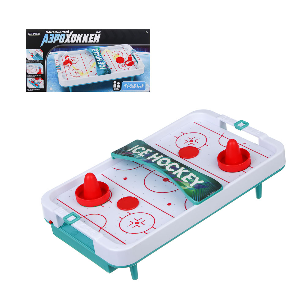 ИГРОЛЕНД Настольный аэрохоккей, РР, РЕ, 33,3х8,2х16,7см, арт.№ 896-074