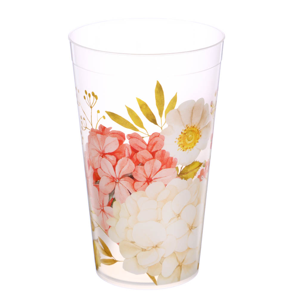 Стакан 0,4л, Цветы, пластик, арт.№ 861-425