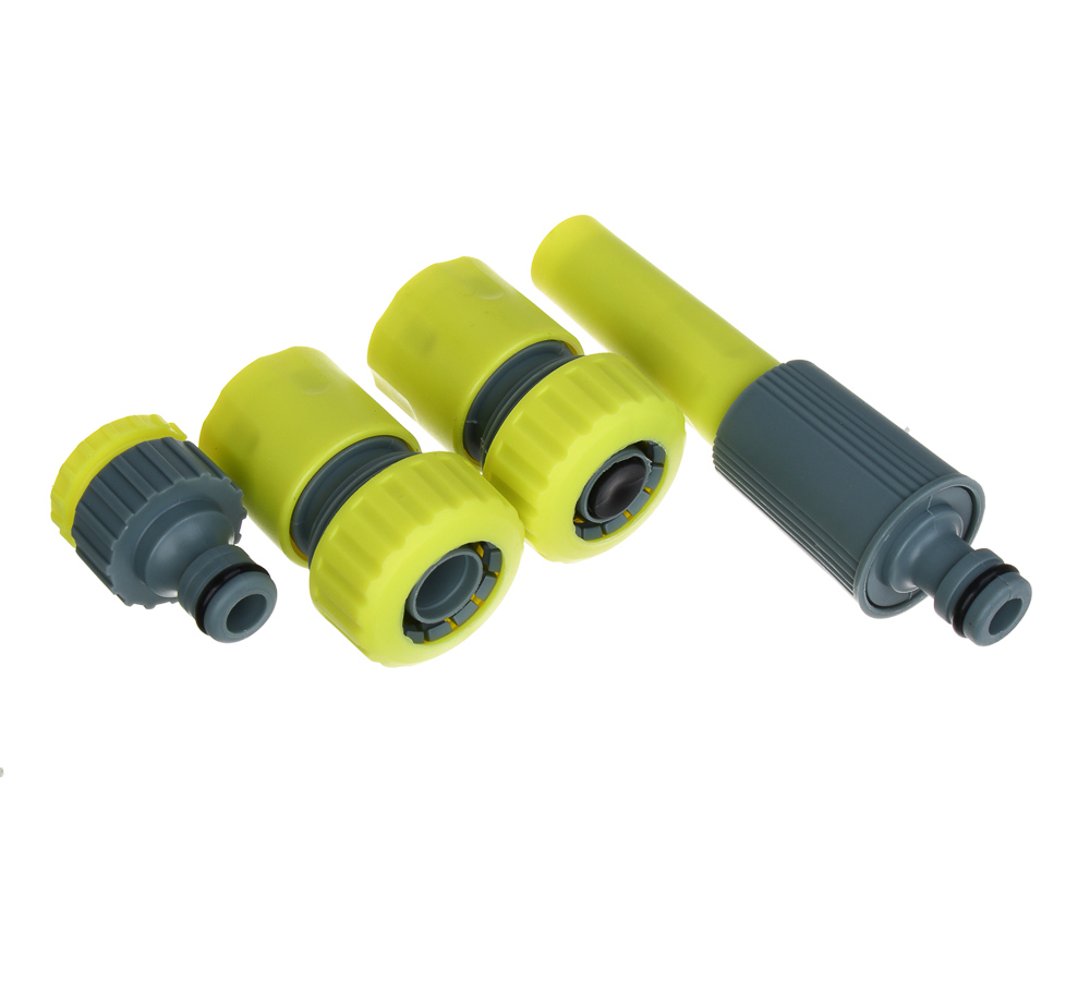 INBLOOM Набор для полива 3/4"(шланг 10м, коннектор-2шт., штуцер-1шт, наконечник-1шт) PP, PVC, арт.№ 168-040