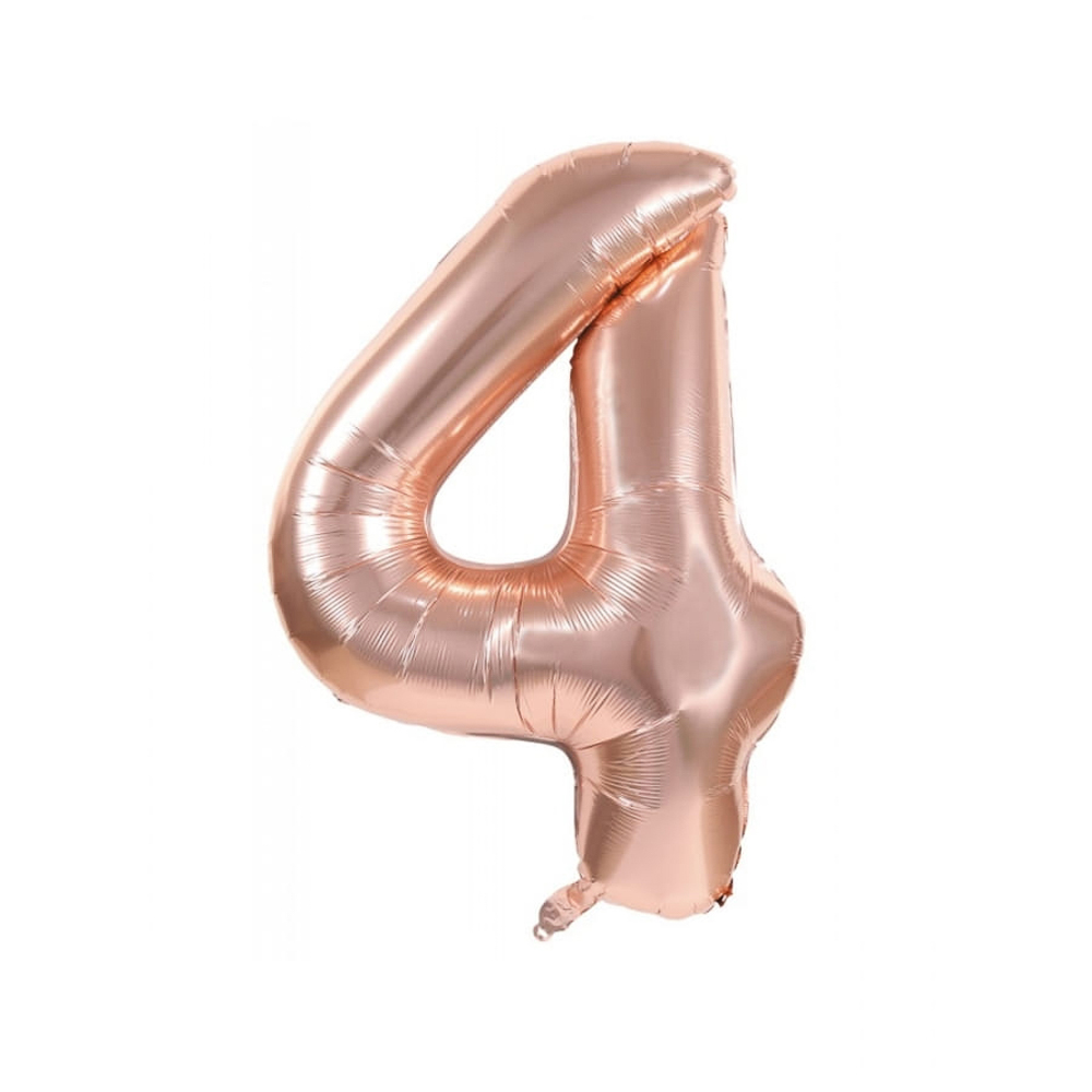 Шар фольгированный Р ЦИФРА 4 40" Металлик Rose Gold, арт.№ 518-139