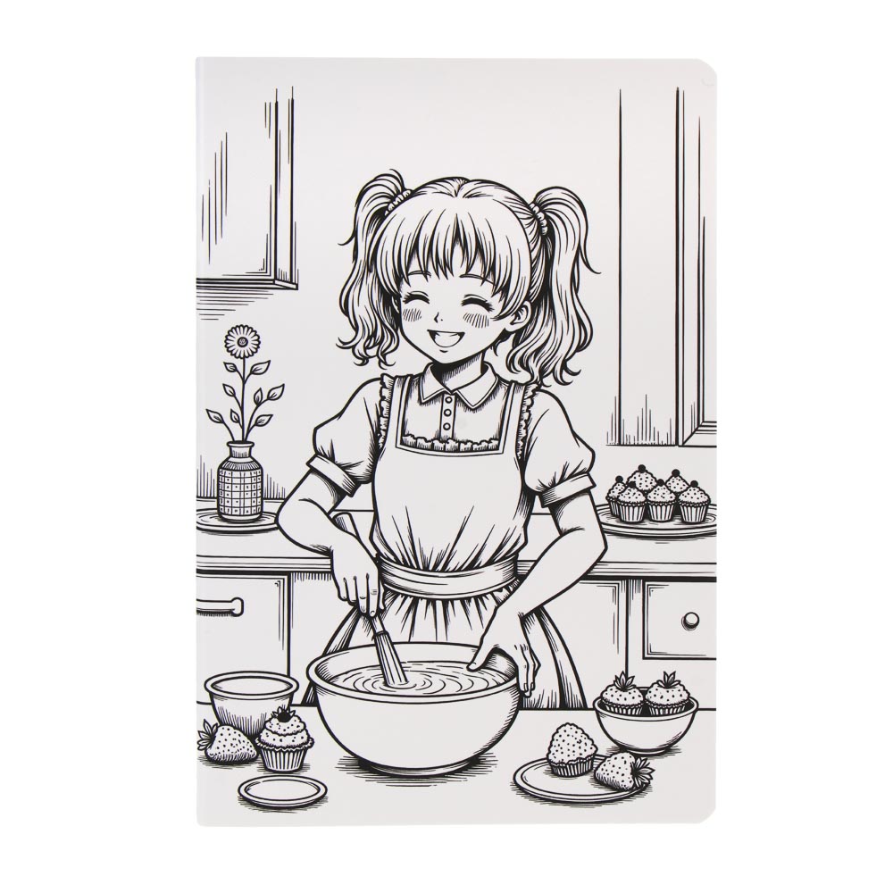 Записная книжка швейная строчка, 13,5х20,5см, 32л, "Аниме", обложка картон, тиснение, 4 дизайна, арт.№ 557-123