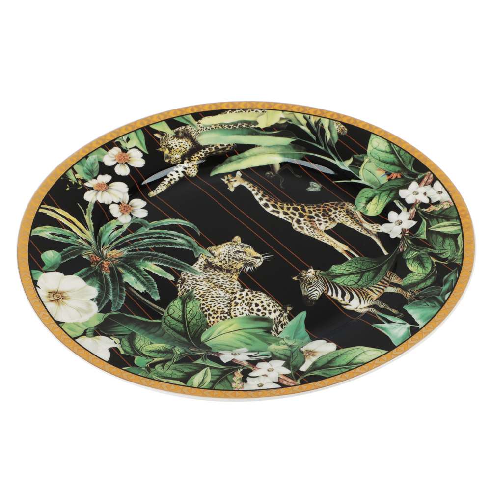 BY COLLECTION Джангл Тарелка десертная, 20,5см, костяной фарфор, арт.№ 802-145