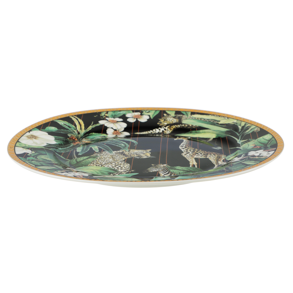 BY COLLECTION Джангл Тарелка десертная, 20,5см, костяной фарфор, арт.№ 802-145