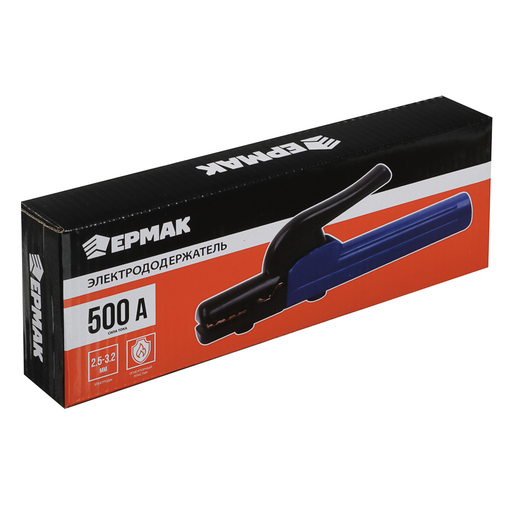 Электрододержатель тм ЕРМАК 500А, металл, синий, арт.№ 690-190