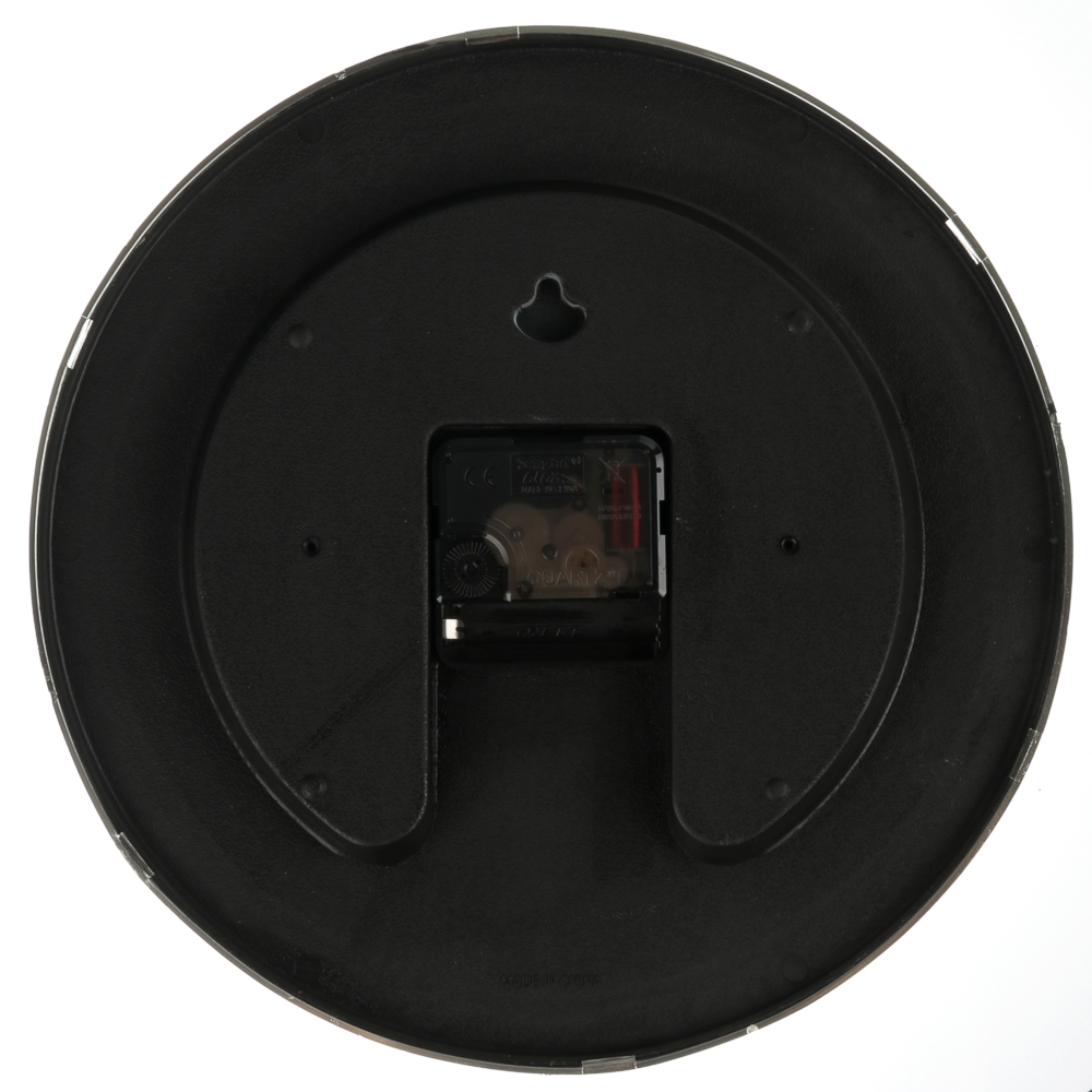 LADECOR CHRONO Часы настенные, 25 см, в хромированном канте, черные, пластик, 1хАА, арт.№ 581-941