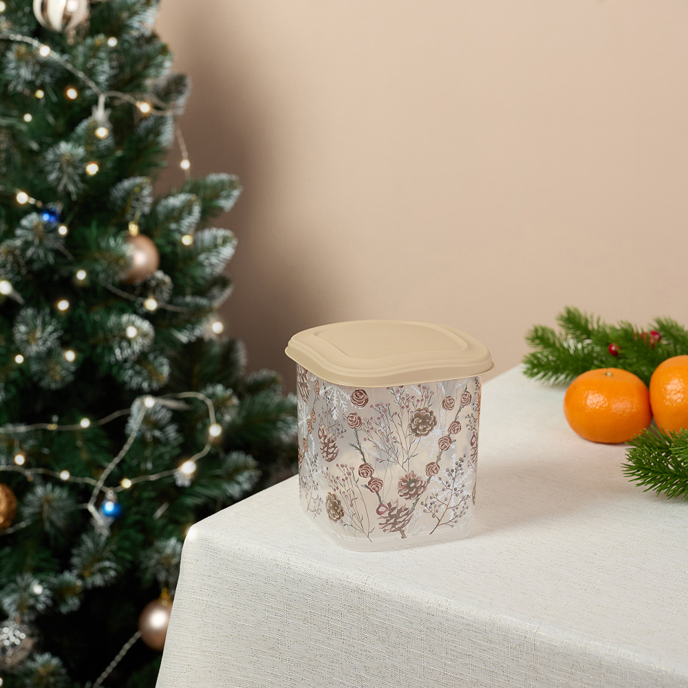 Шишки, Гном Емкость для сыпучих продуктов 1,1л, пластик, 2 дизайна, арт.№ 861-471