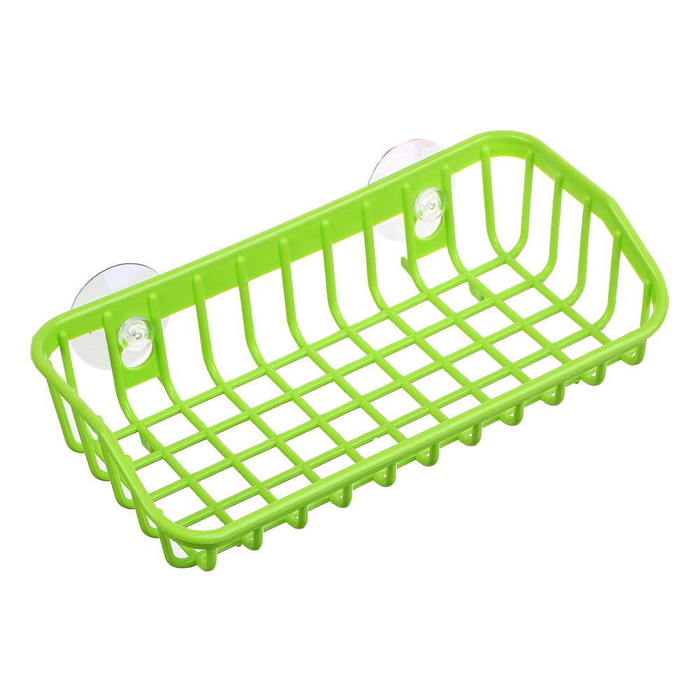 VETTA Держатель для губок, на присосках, пластик, 5x11x21см, 3 цвета, арт.№ 441-218