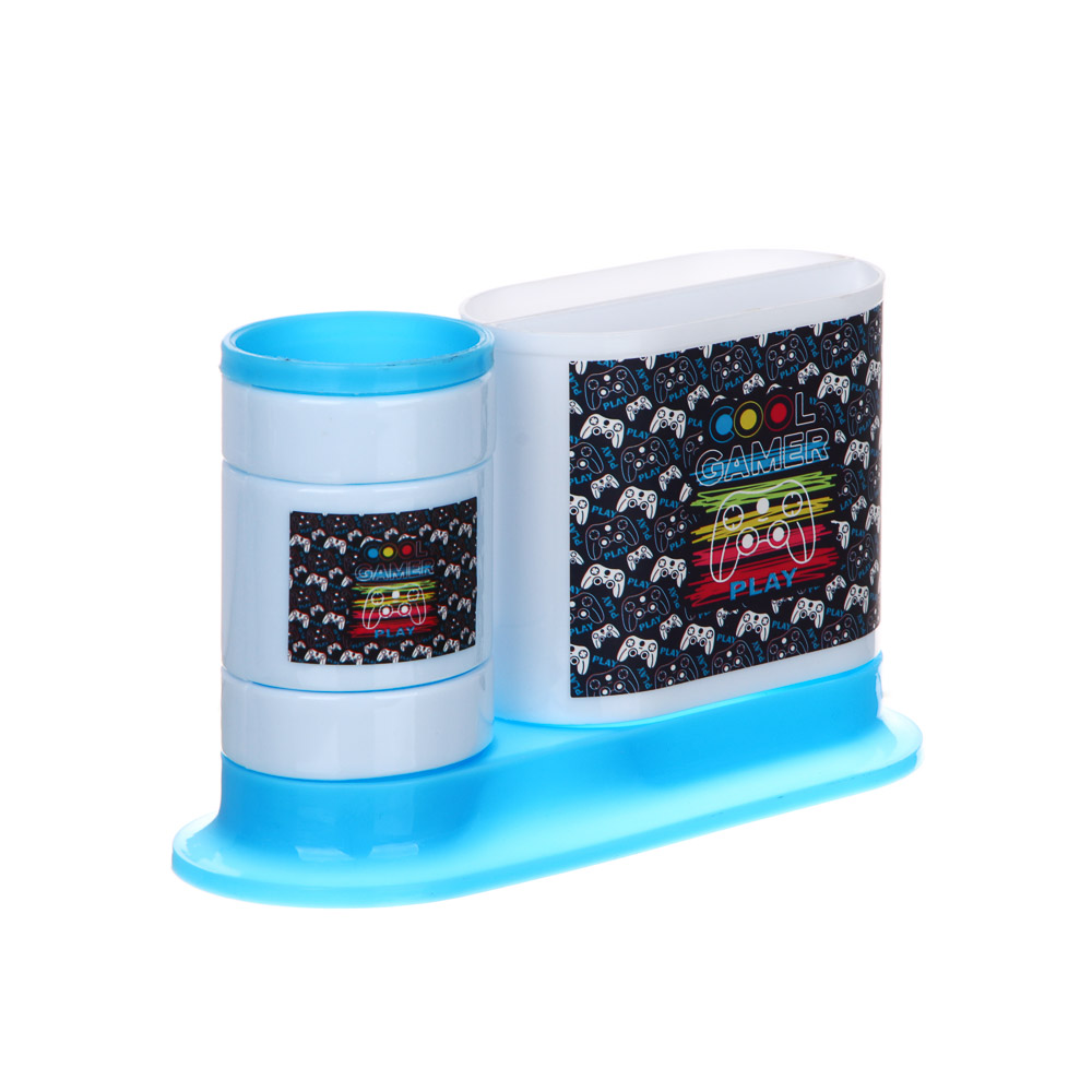 КУЛ ГЕЙМЕР Органайзер канц. 4 отд., 7 пр.:(ножн., 2 кар., точилка, трафарет, линейка, подст.), пл., арт.№ 234-051