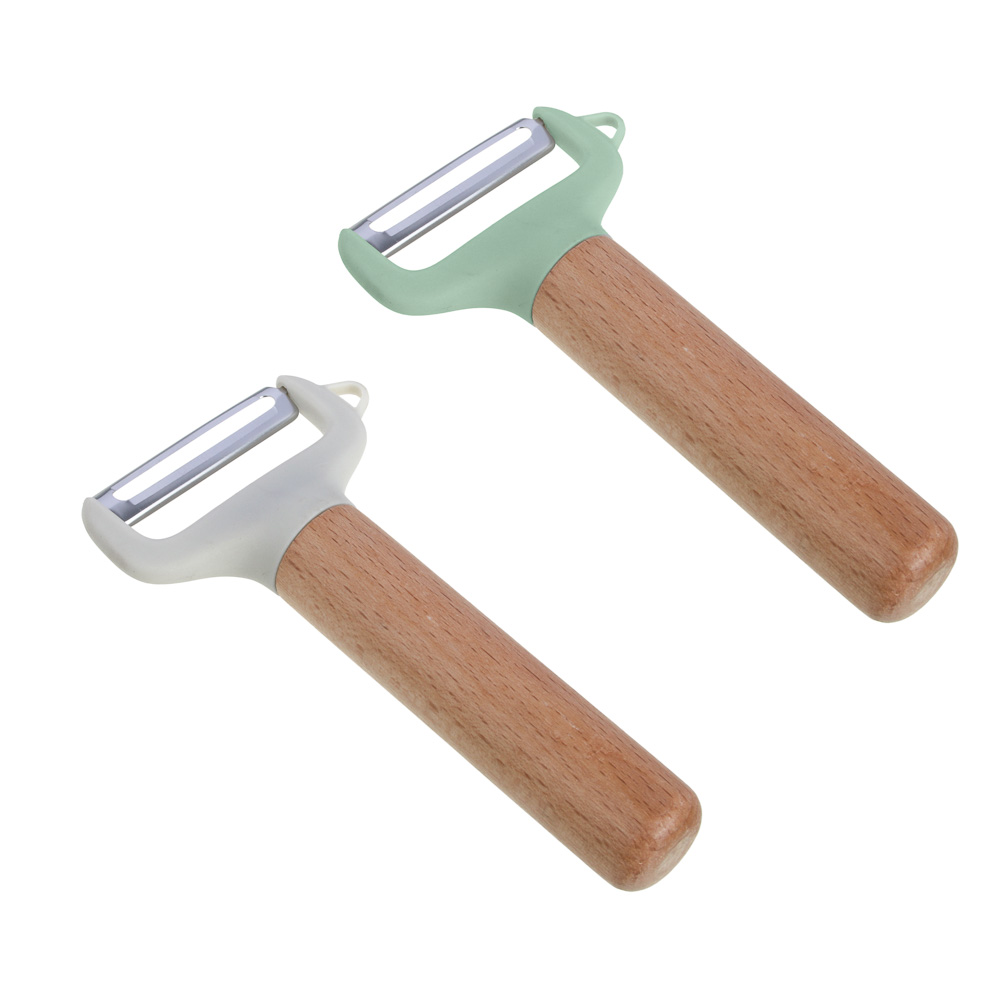 VETTA Овощечистка "ЭКО", 13х7см, нерж. сталь, бук, 2 цвета, арт.№ 881-278