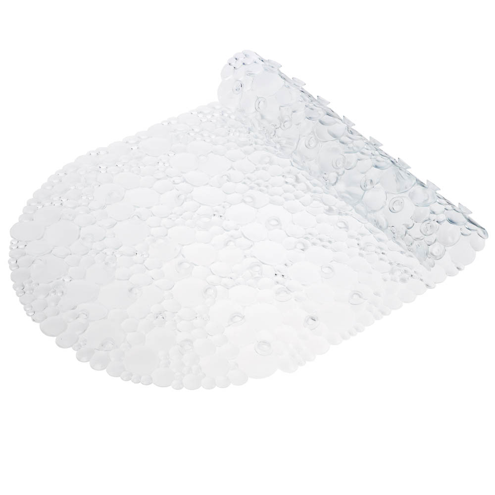 Коврик противоскользящий в ванную "Линза" 67см*38см, прозрачный, арт.№ 403-111