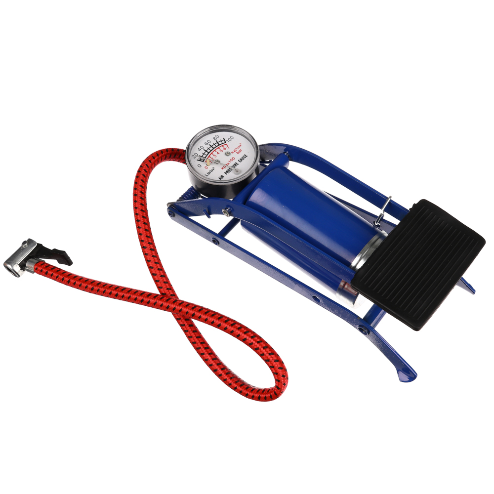 SILAPRO Насос ножной с манометром, металл, 23x7см, арт.№ 108-006