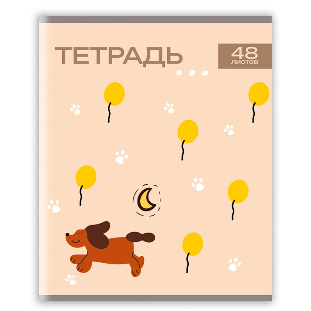 Тетрадь общая 48л. в клетку, БЕЛЫЕ ЛИСТЫ, обложка картон, скрепка, УФ лак, "Минисо Стайл", 4 диз, арт.№ 524-331