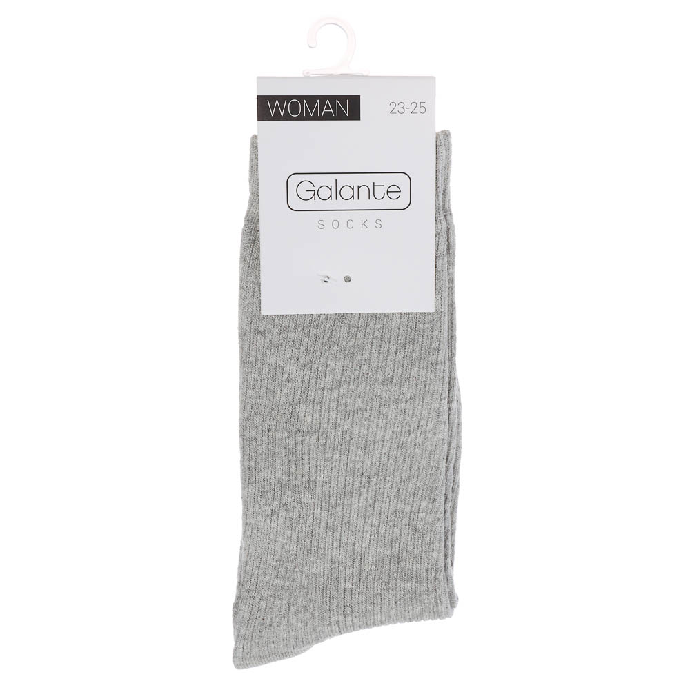GALANTE Носки женские, 85% хлопок, 10% полиамид, 5% спандекс, р-р 23-25, цвета в ас-те, арт.№ 312-384