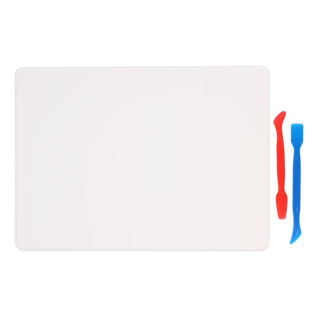 Набор для лепки, 3 предмета: доска А4 белая с бортиком, 2 стека, в пакете, арт.№ 239-099