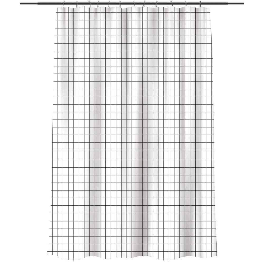 Шторка для ванной тм VETTA Квадро, ПЕВА 60г/м2, 180x200см, белый цвет, арт.№ 461-649