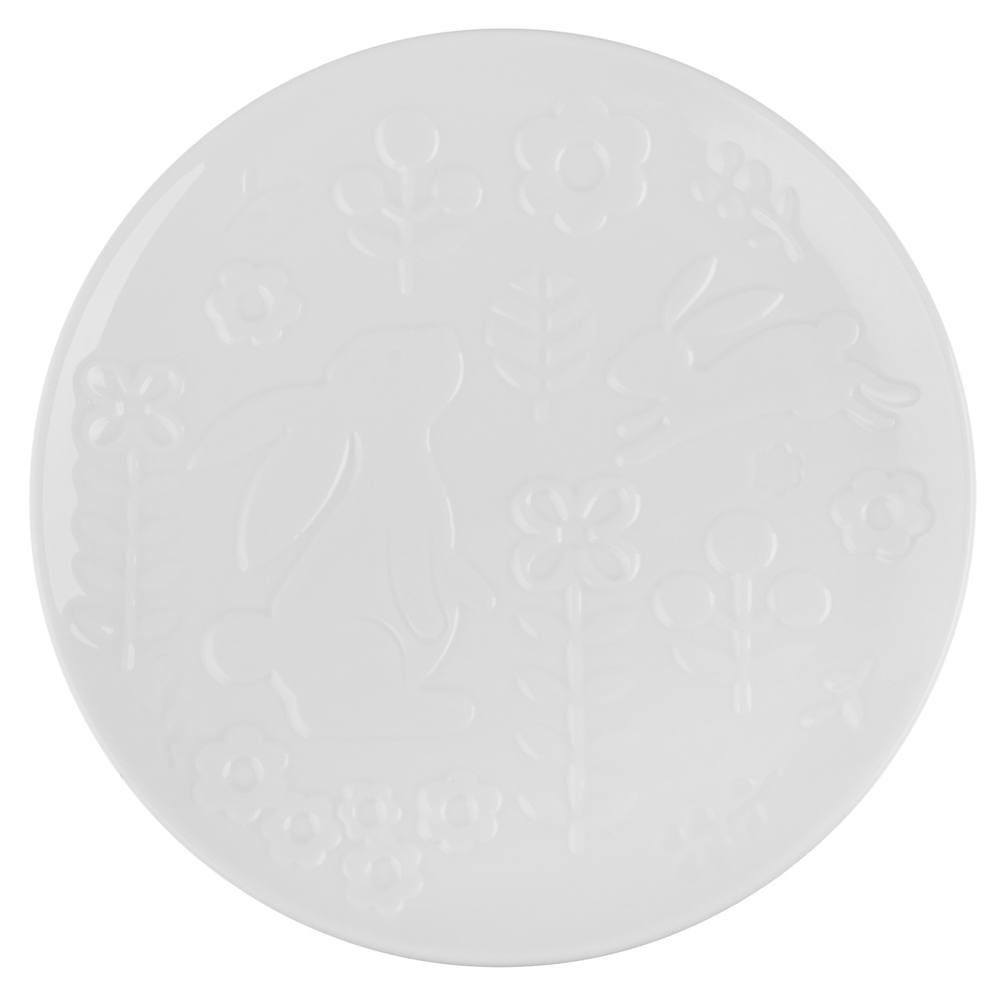 Блюдо круглое тм MILLIMI Зайчик 20х20х2см, фарфор, арт.№ 842-145