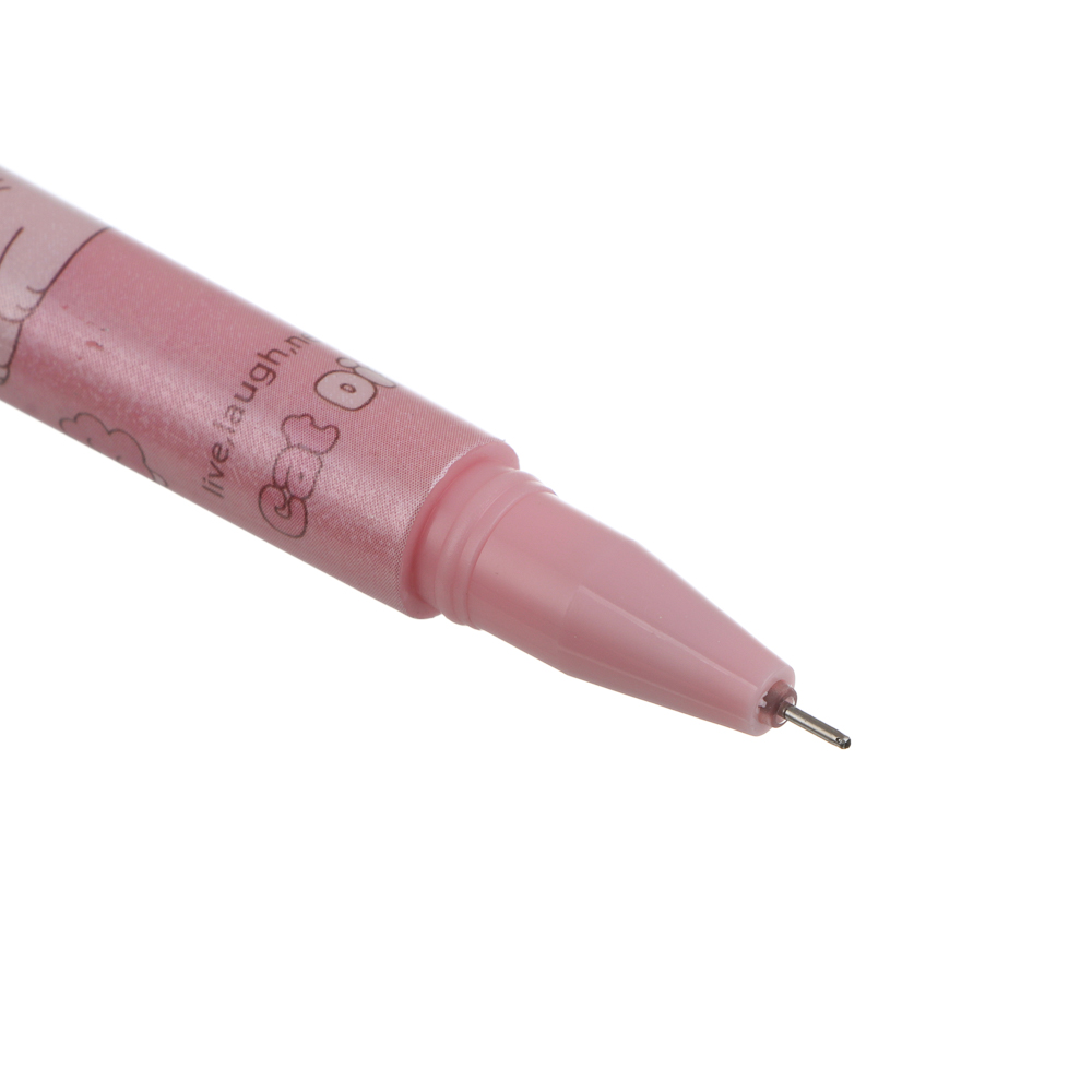 Ручка гелевая черная 0,5мм, с LED подсветкой "Котики", 4 вида, арт.№ 591-305