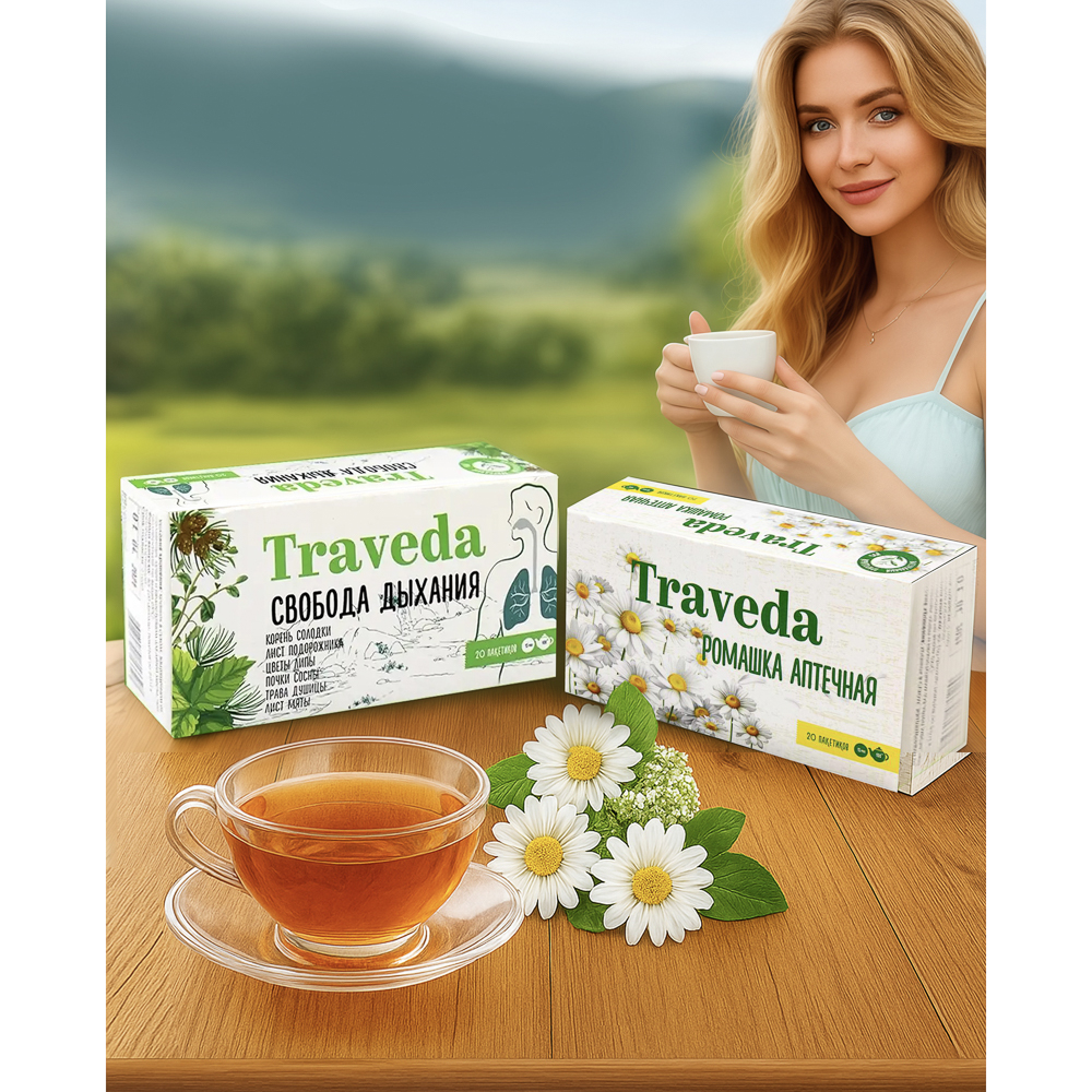 Чай Traveda Ромашка аптечная 20 пакетиков, арт.№ 015-225