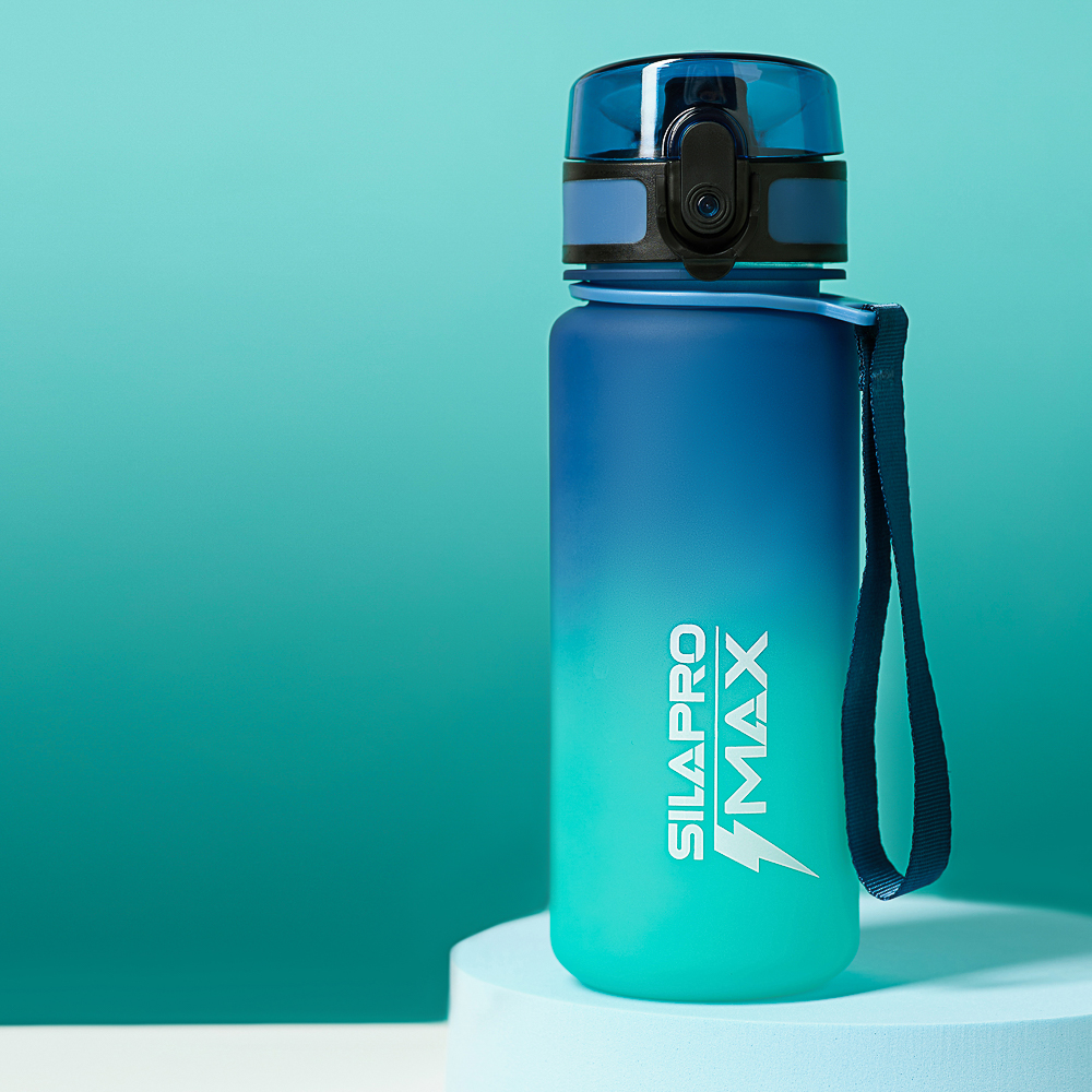 SILAPRO MAX Бутылка спортивная с замком, бирюзовая, 500мл, РС, РР, арт.№ 088-052
