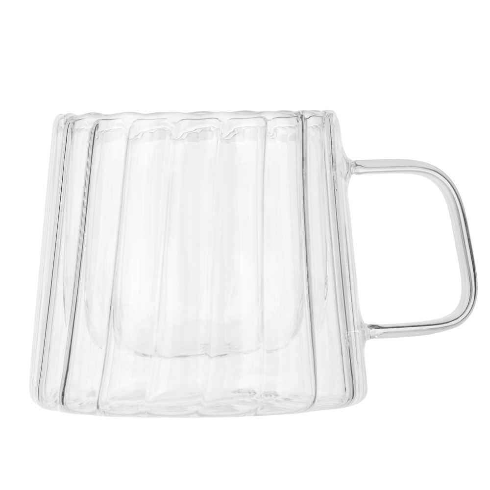 Кружка с неровным краем, двойными стенками тм MILLIMI Лава, 200мл, стекло, арт.№ 878-694