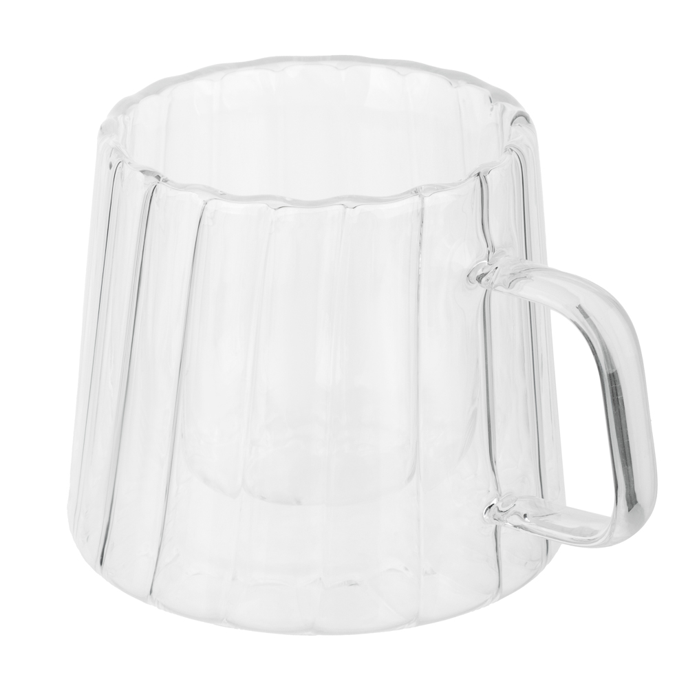 Кружка с неровным краем, двойными стенками тм MILLIMI Лава, 200мл, стекло, арт.№ 878-694