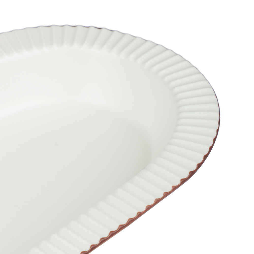 Блюдо овальное Лусия тм MILLIMI, 31,5х14,5см, фарфор, кремовый, арт.№ 816-254