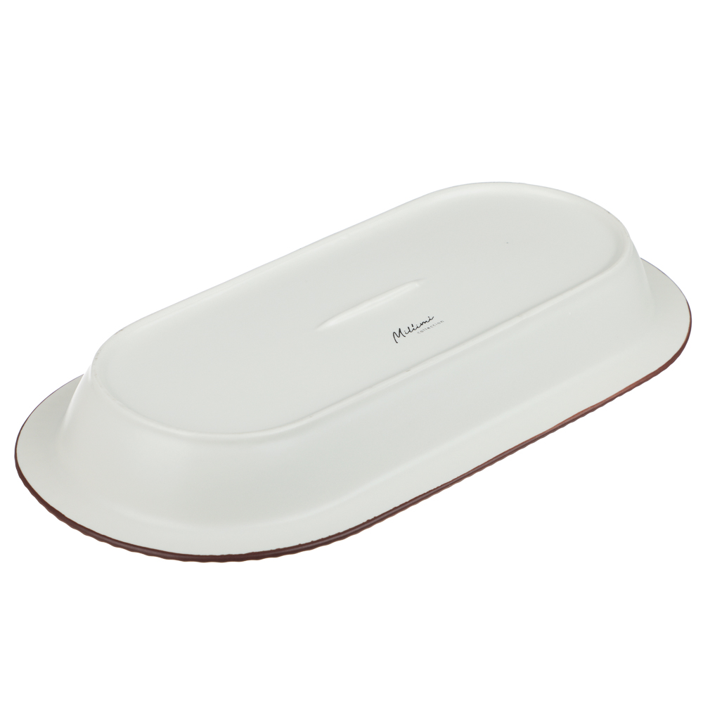 Блюдо овальное Лусия тм MILLIMI, 31,5х14,5см, фарфор, кремовый, арт.№ 816-254