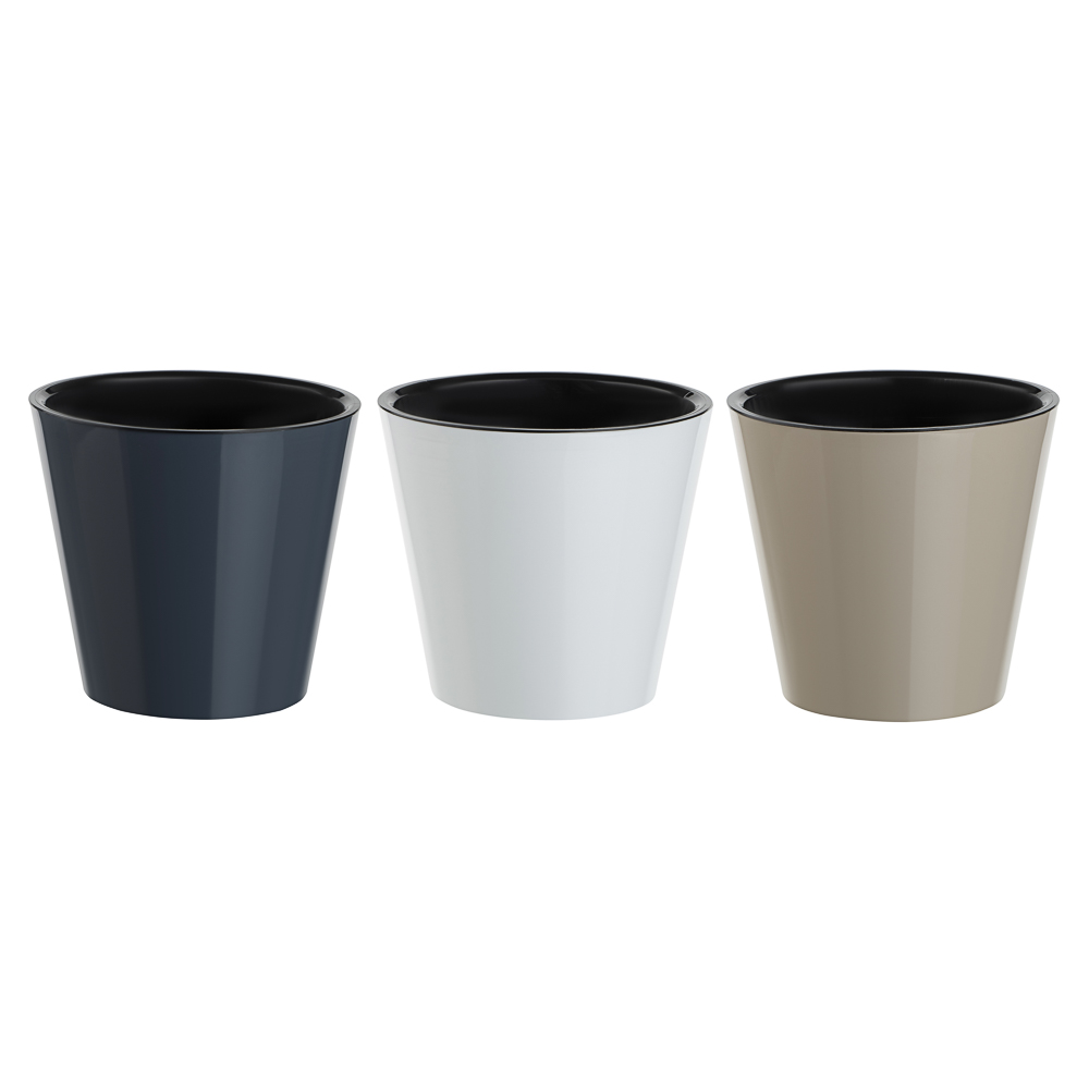 Горшок для цветов "Rosemary" D160мм, 1,6л с дренажной вставкой, микс цветов, арт.№ 164-426