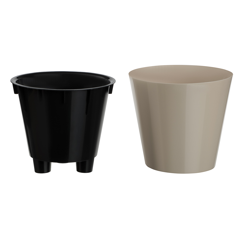 Горшок для цветов "Rosemary" D160мм, 1,6л с дренажной вставкой, микс цветов, арт.№ 164-426