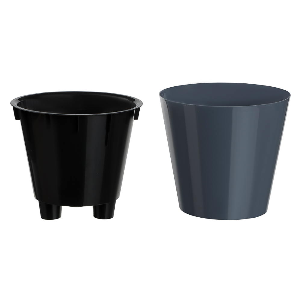 Горшок для цветов "Rosemary" D160мм, 1,6л с дренажной вставкой, микс цветов, арт.№ 164-426