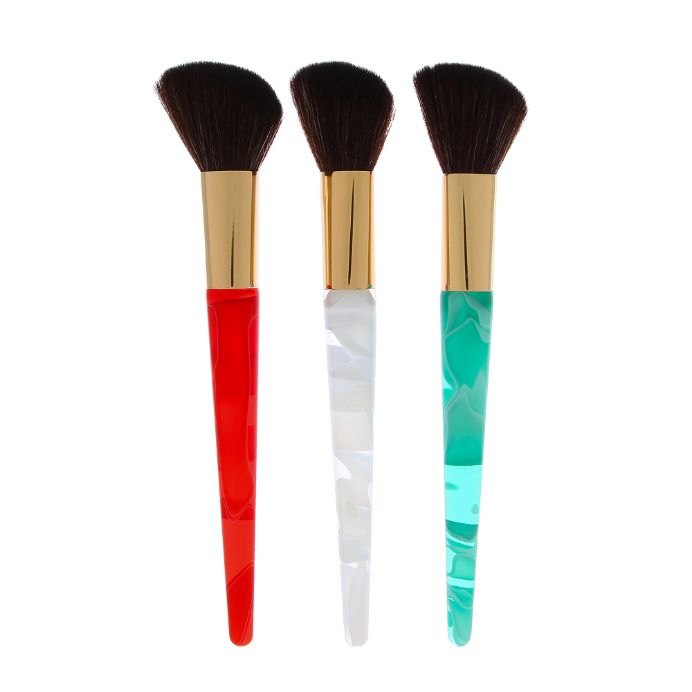 ЮНИLOOK Кисть для хайлайтера, акрил, металл, ворс нейлон, 17,6см, 3 цвета, арт.№ 357-244