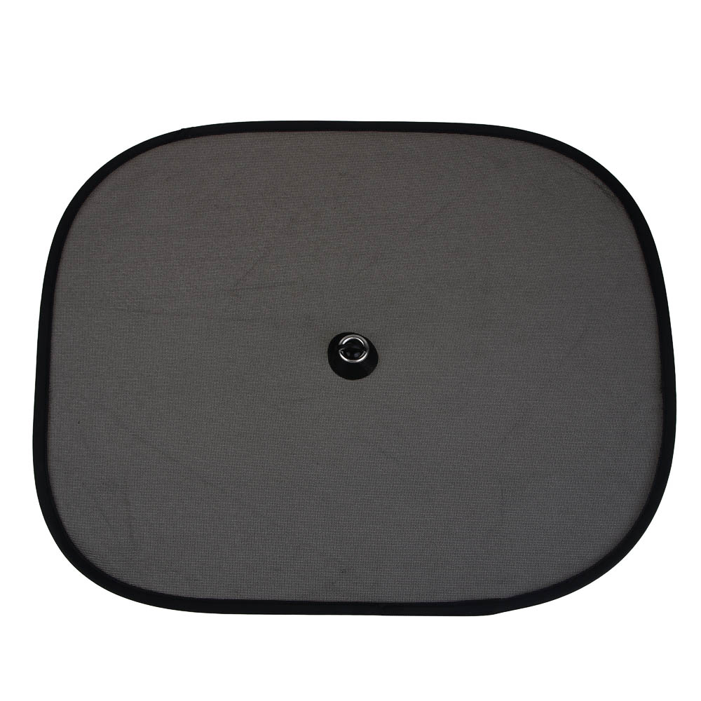 ЕРМАК Комплект шторок 2шт. на боковое заднее стекло на присоске в центре 44х36см, черные, арт.№ 718-032