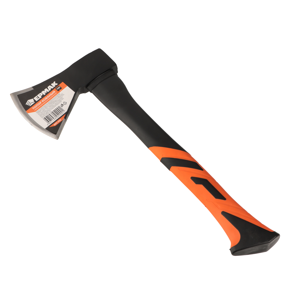 ЕРМАК Топор кованый с фиберглассовой двухкомпонентной ручкой 1000г, арт.№ 662-430