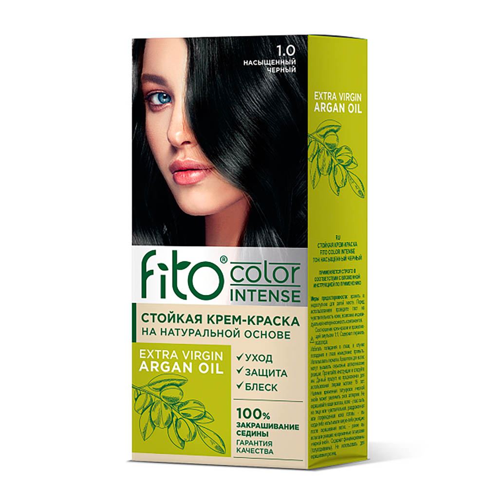 Краска для волос Fito color intense Насыщенный черный, 115мл, арт.№ 972-069