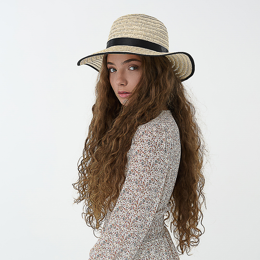 GALANTE Шляпка женская с контрастной окантовкой, р-р 56, 100% целлюлоза, 3 цвета, арт.№ 314-013